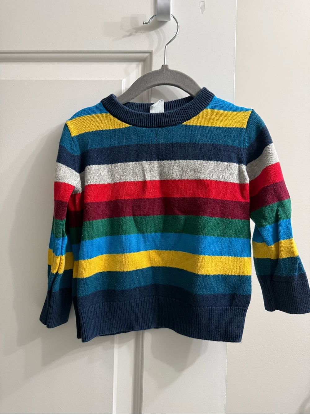 GAP Kids Striped Sweater in Navy, Yellow, Red, Green, Blue, Grey